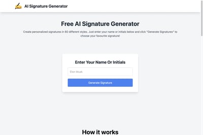 Kostenloser AI-Signaturgenerator preview